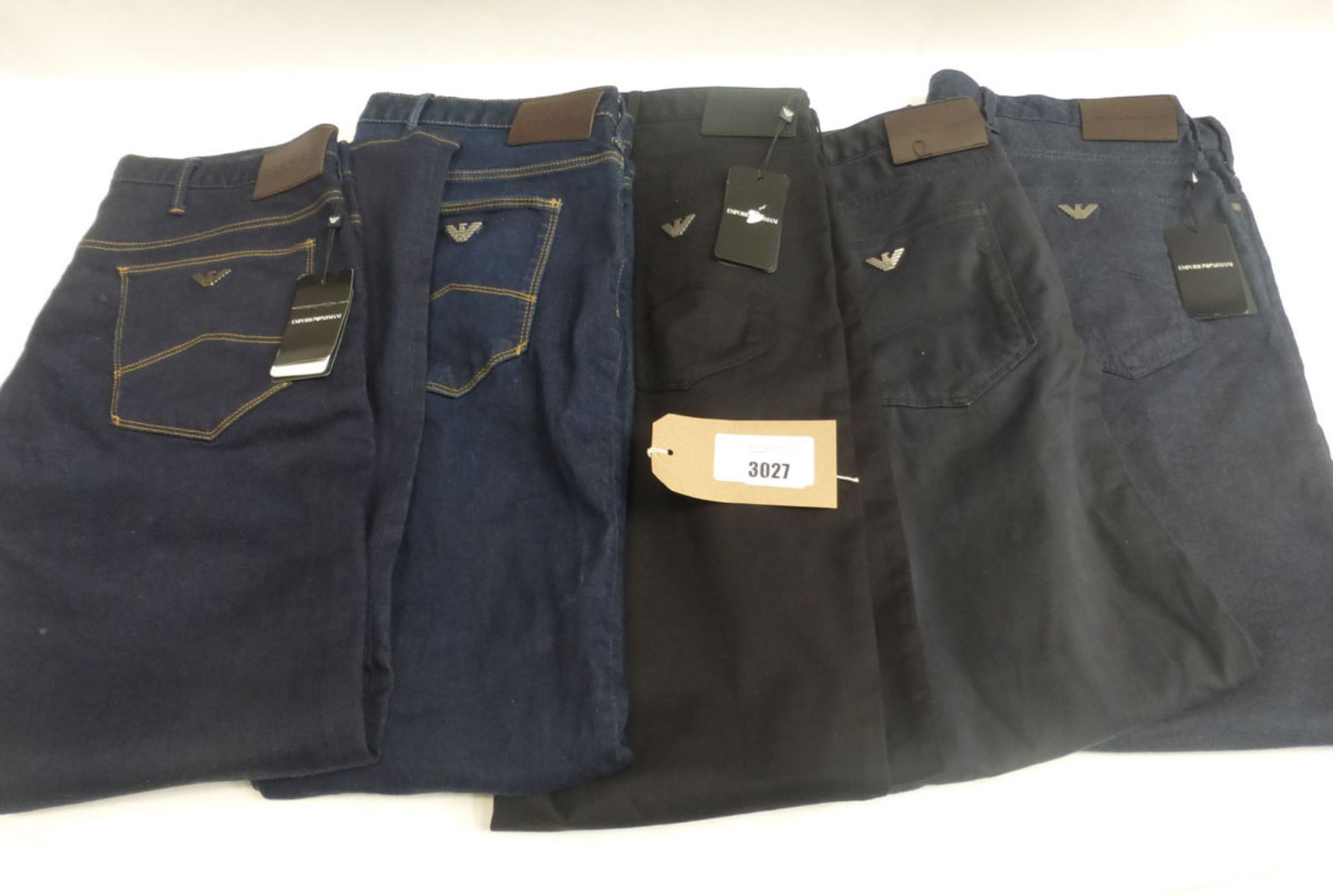 5 pairs of gents Armani jeans - 3 tagged and 2 untagged. Used