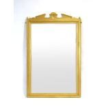 A large wall mirror,