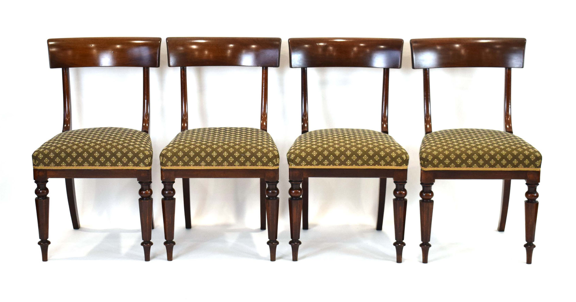 A set of six William IV mahogany bar-back dining chairs, including two carvers, - Image 11 of 12
