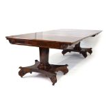 A William IV mahogany dining table, c.