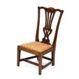 A 19th century mahogany child's chair