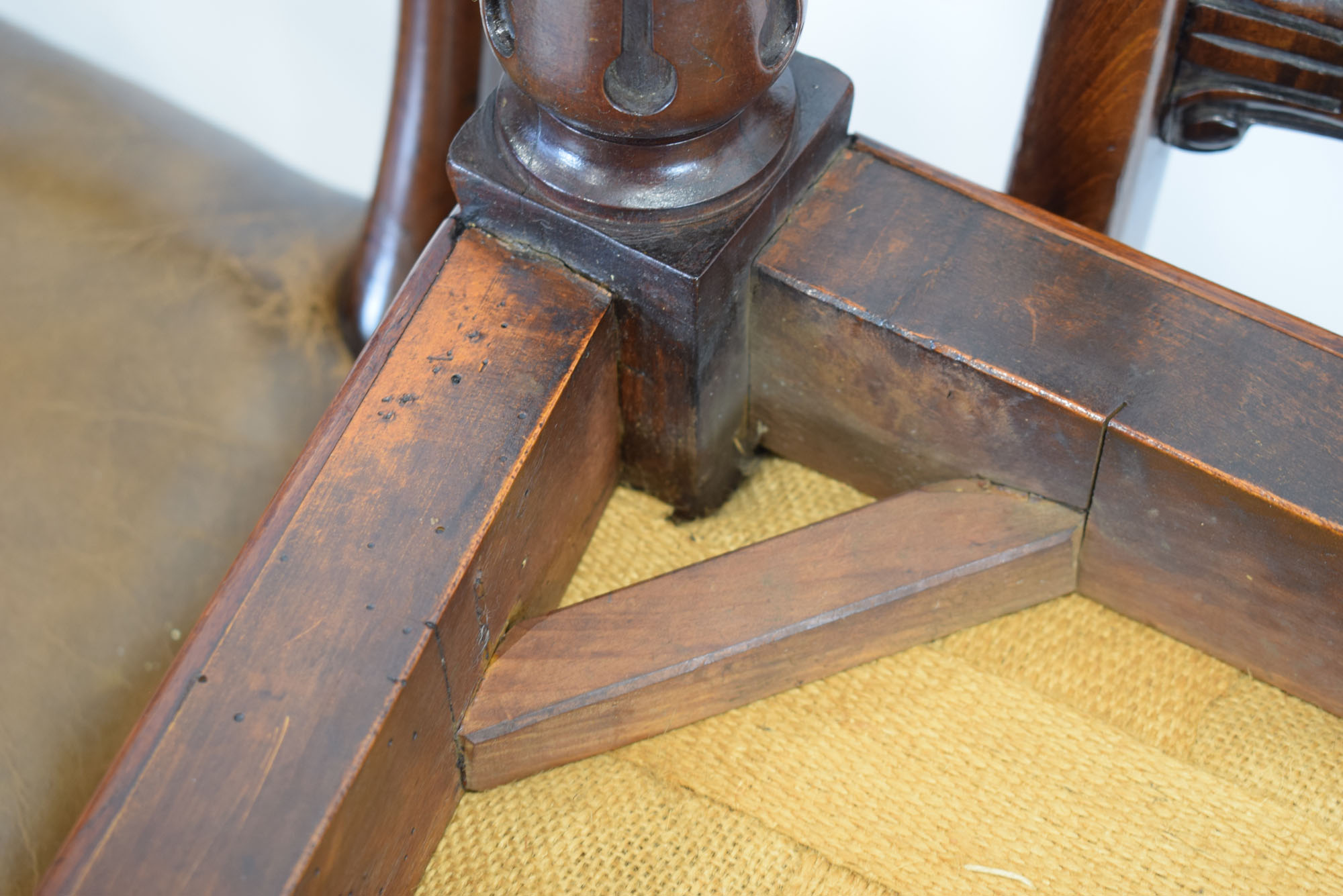 A set of six William IV mahogany bar-back dining chairs, including two carvers, - Image 7 of 12