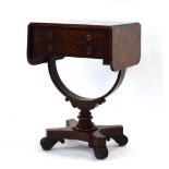 A William IV mahogany sewing table,