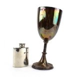 A late Victorian silver goblet of typical form, makers mark rubbed, Sheffield 1900, h.
