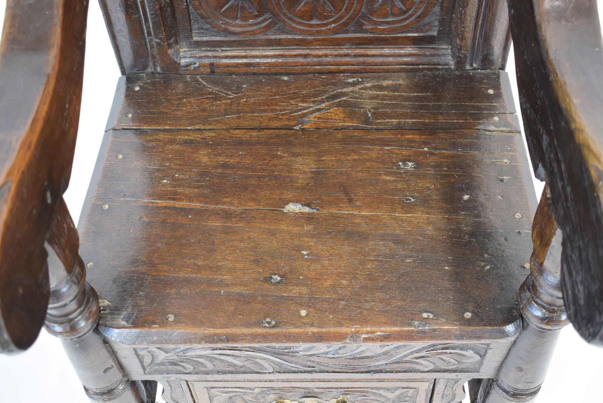 An unusual Wainscott chair, - Image 6 of 10