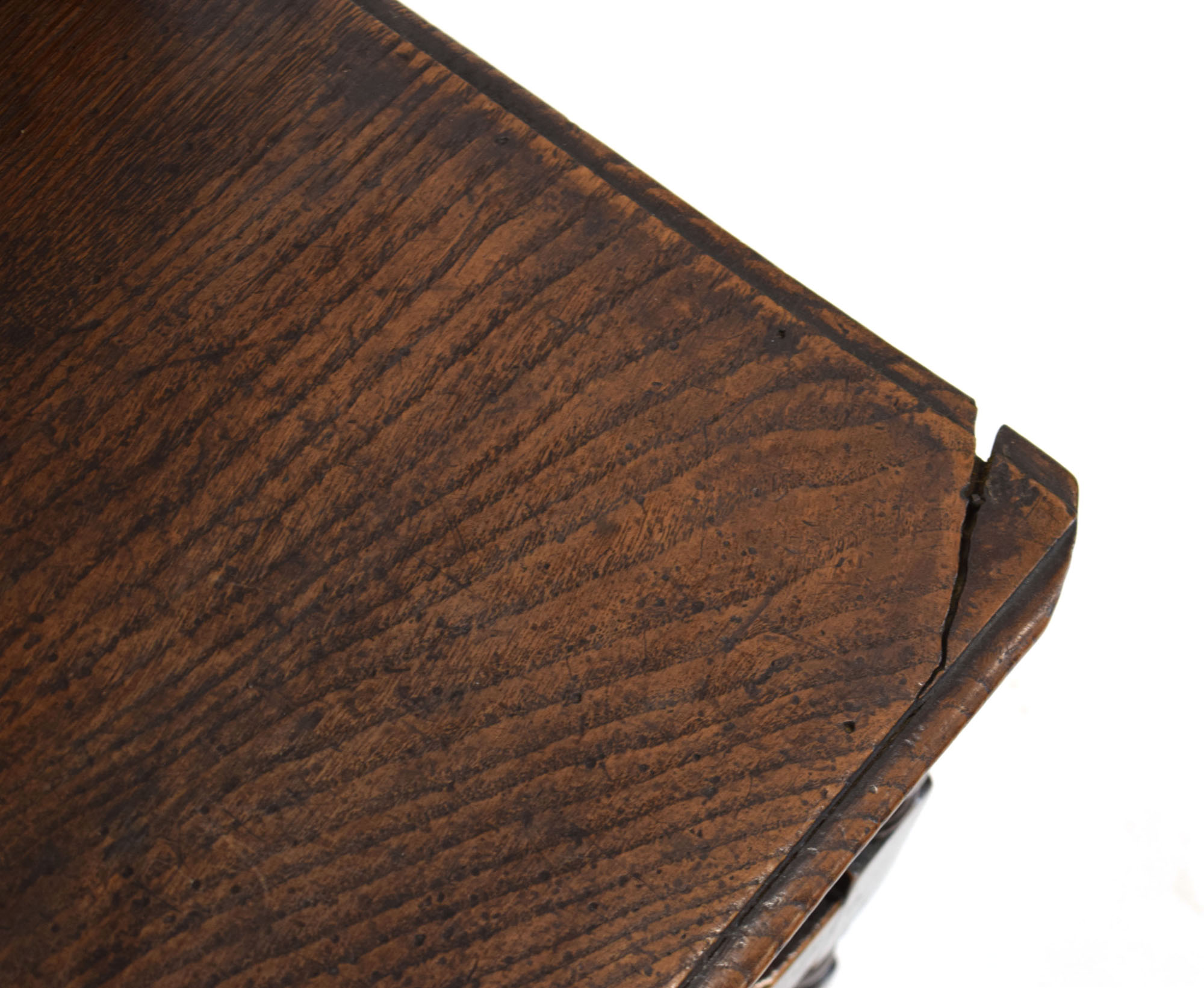 A 17th century and later oak back stool, - Image 3 of 5