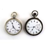 Two late 19th/early 20th century silver cased open face pocket watches (2) CONDITION