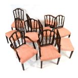 A set of ten George III-type mahogany dining chairs, including two carvers,