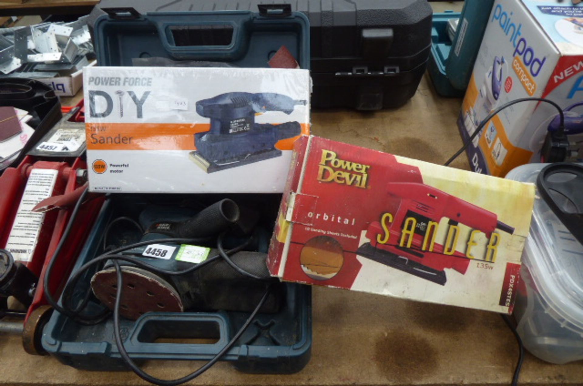 Black and Decker orbital sander, and 2 boxed sanders - Image 2 of 2