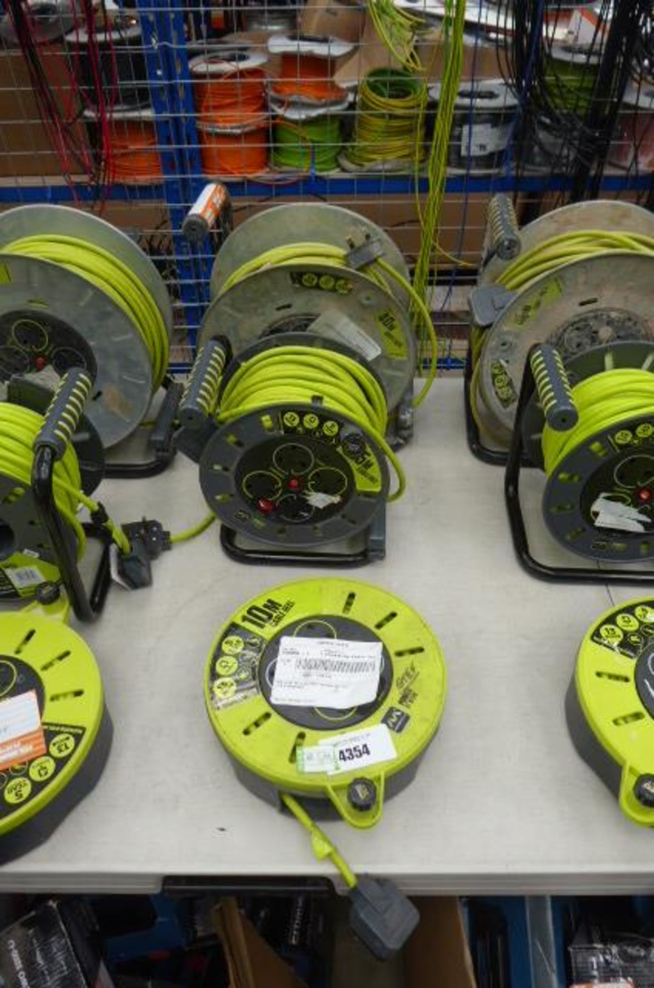 3 cable reels (1 large, 1 medium, 1 small)