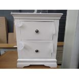 White painted 2 drawer cabinet (40)