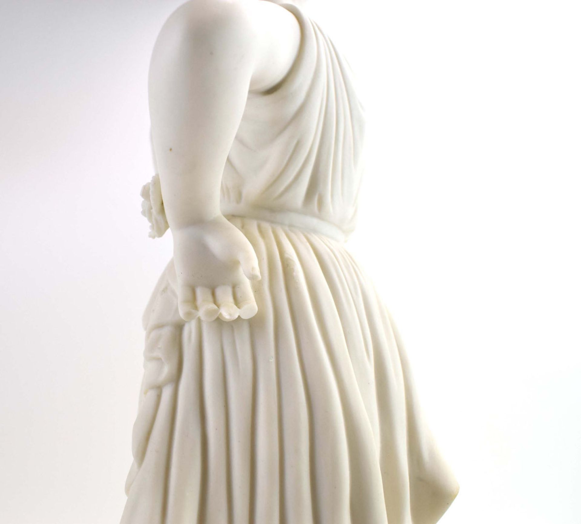 RR377 - A Minton parian figure modelled as a female beauty after Canova on a naturalist base, h. - Image 6 of 8