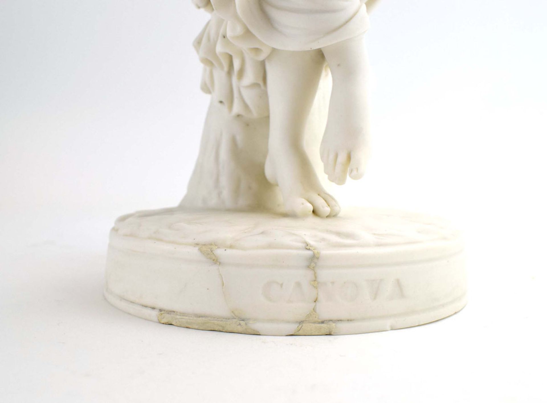RR377 - A Minton parian figure modelled as a female beauty after Canova on a naturalist base, h. - Image 5 of 8
