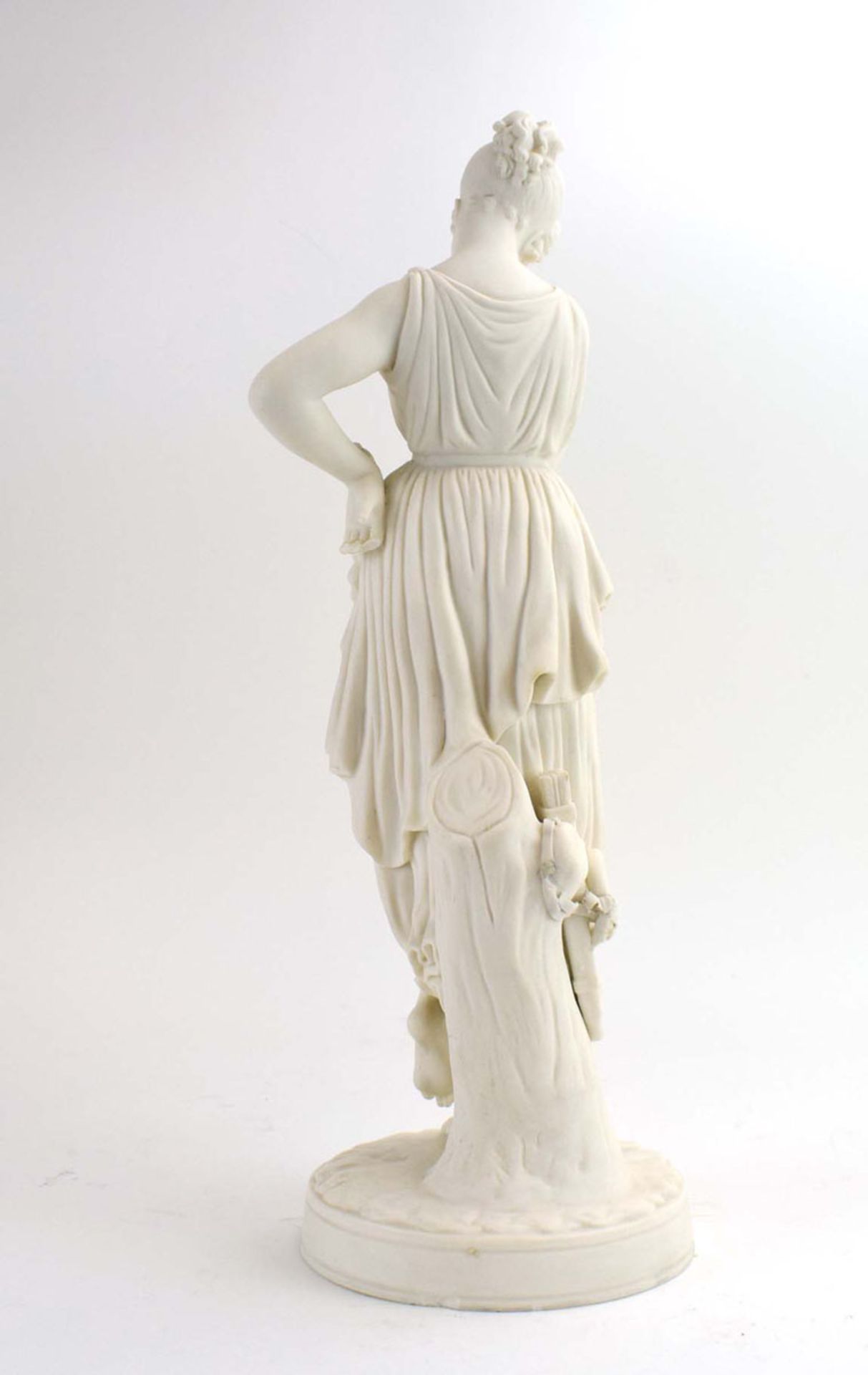 RR377 - A Minton parian figure modelled as a female beauty after Canova on a naturalist base, h. - Image 3 of 8