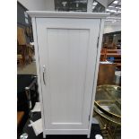 White painted single door cupboard