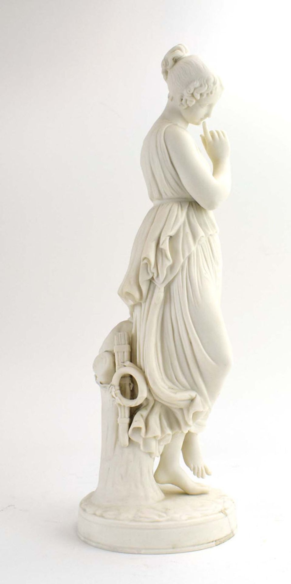 RR377 - A Minton parian figure modelled as a female beauty after Canova on a naturalist base, h. - Image 2 of 8