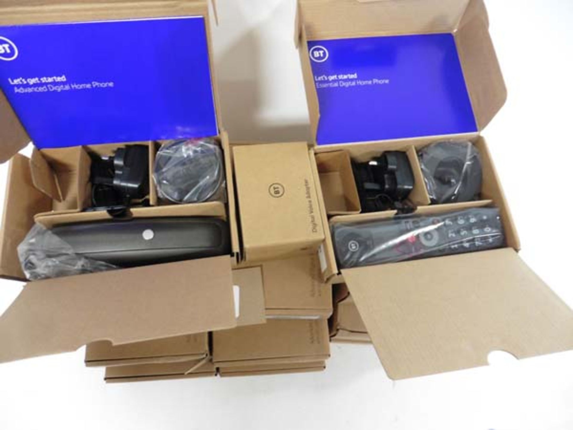 7 BT Advanced digital home phones, 4 BT Essential Digital Home phones & 1 BT digital Voice Adapter