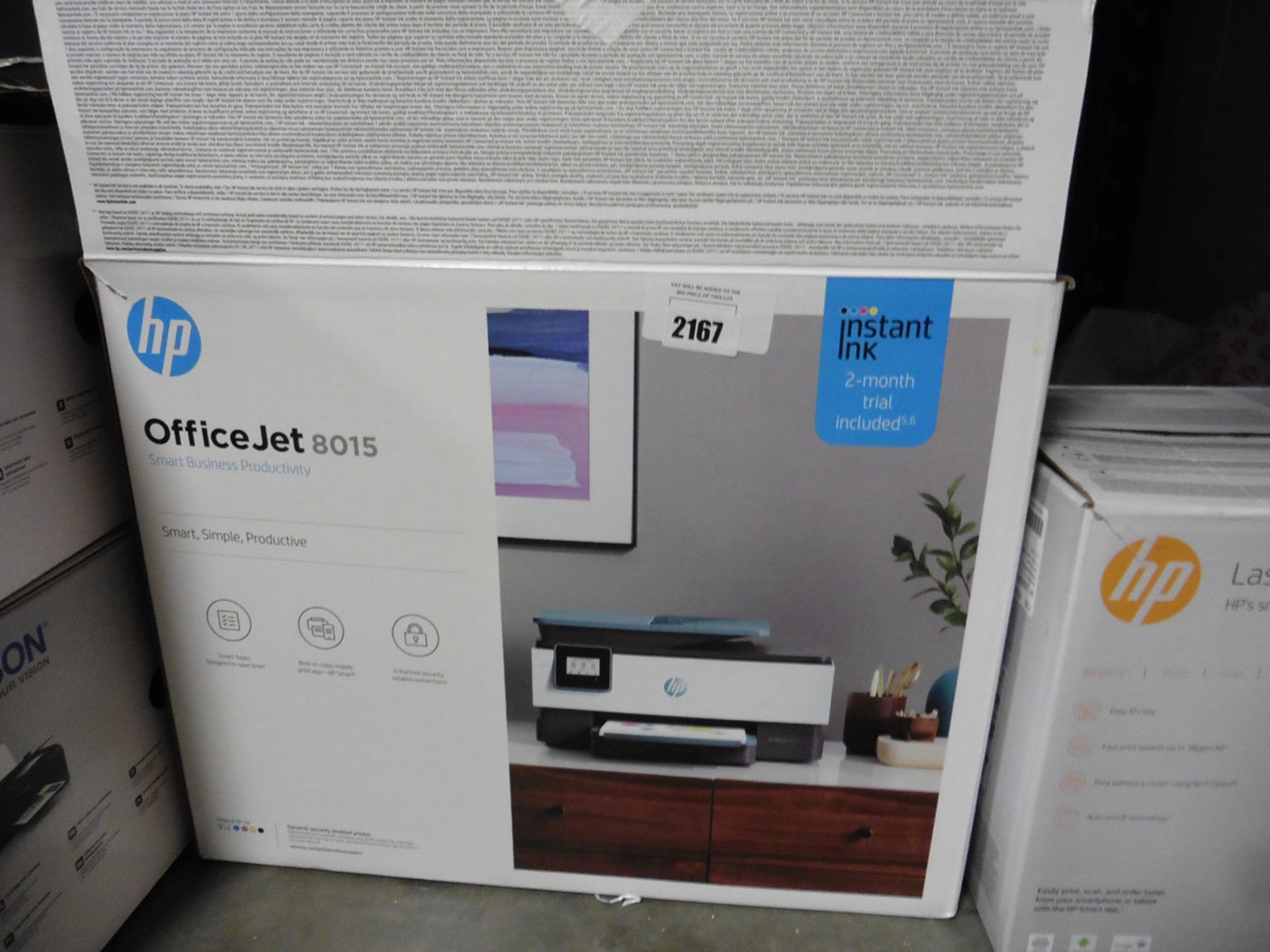 HP Officejet 8015 all in one printer with box
