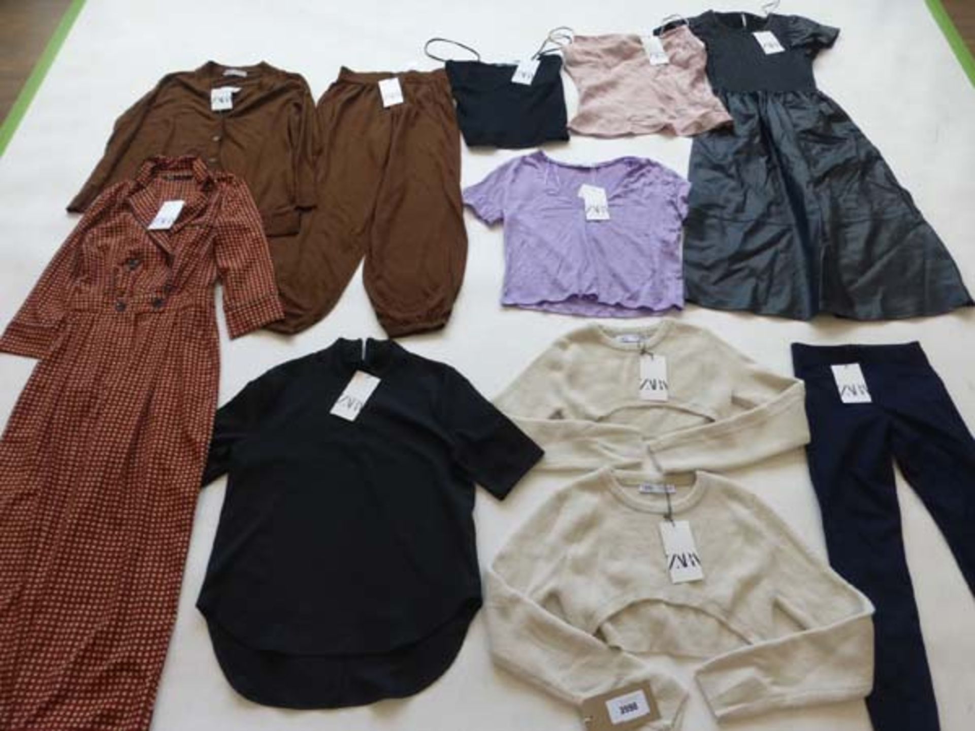 Selection of Zara clothing to include dresses, tops, jumpers, etc