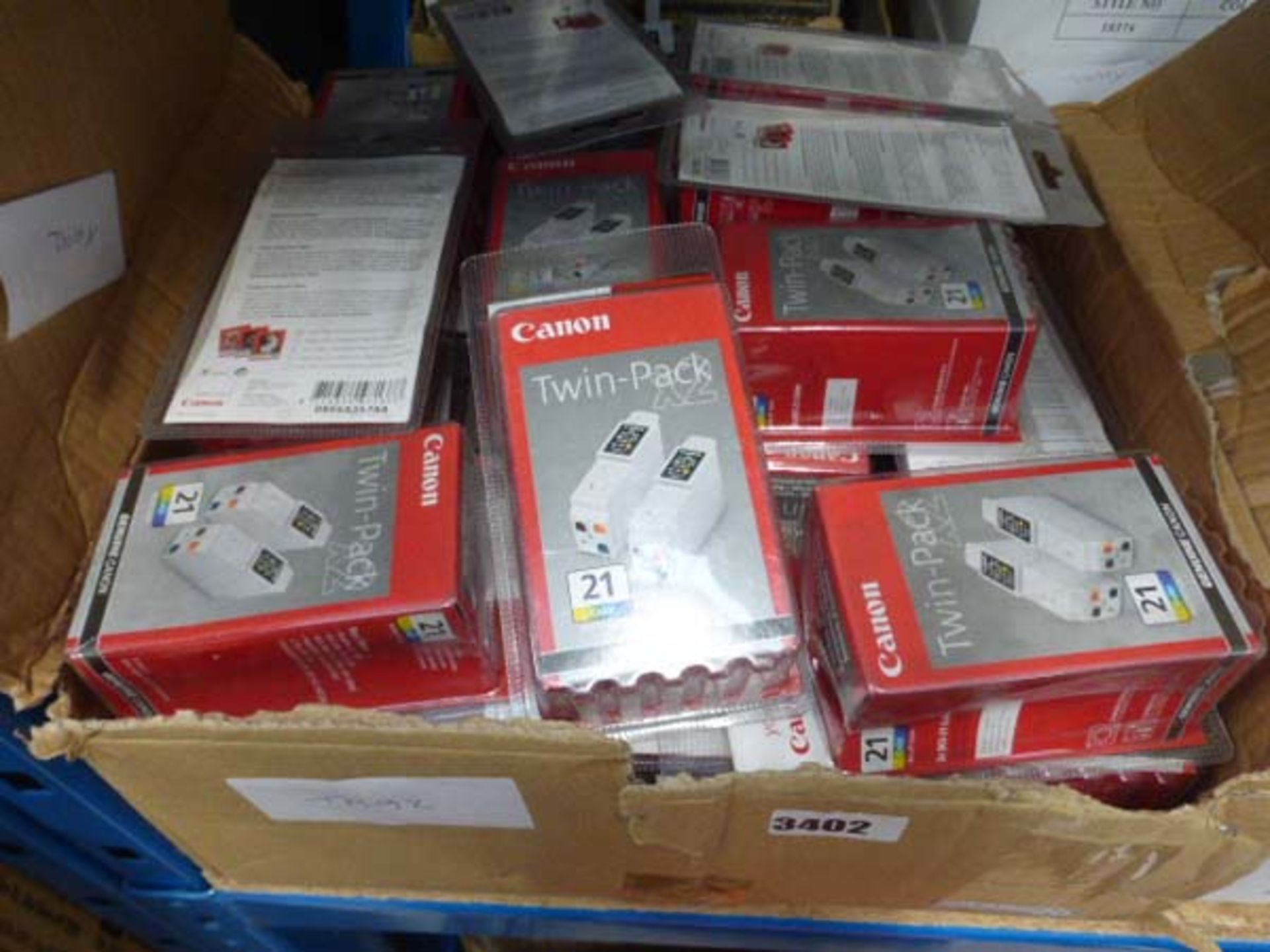 Box containing Canon twin pack cartridges