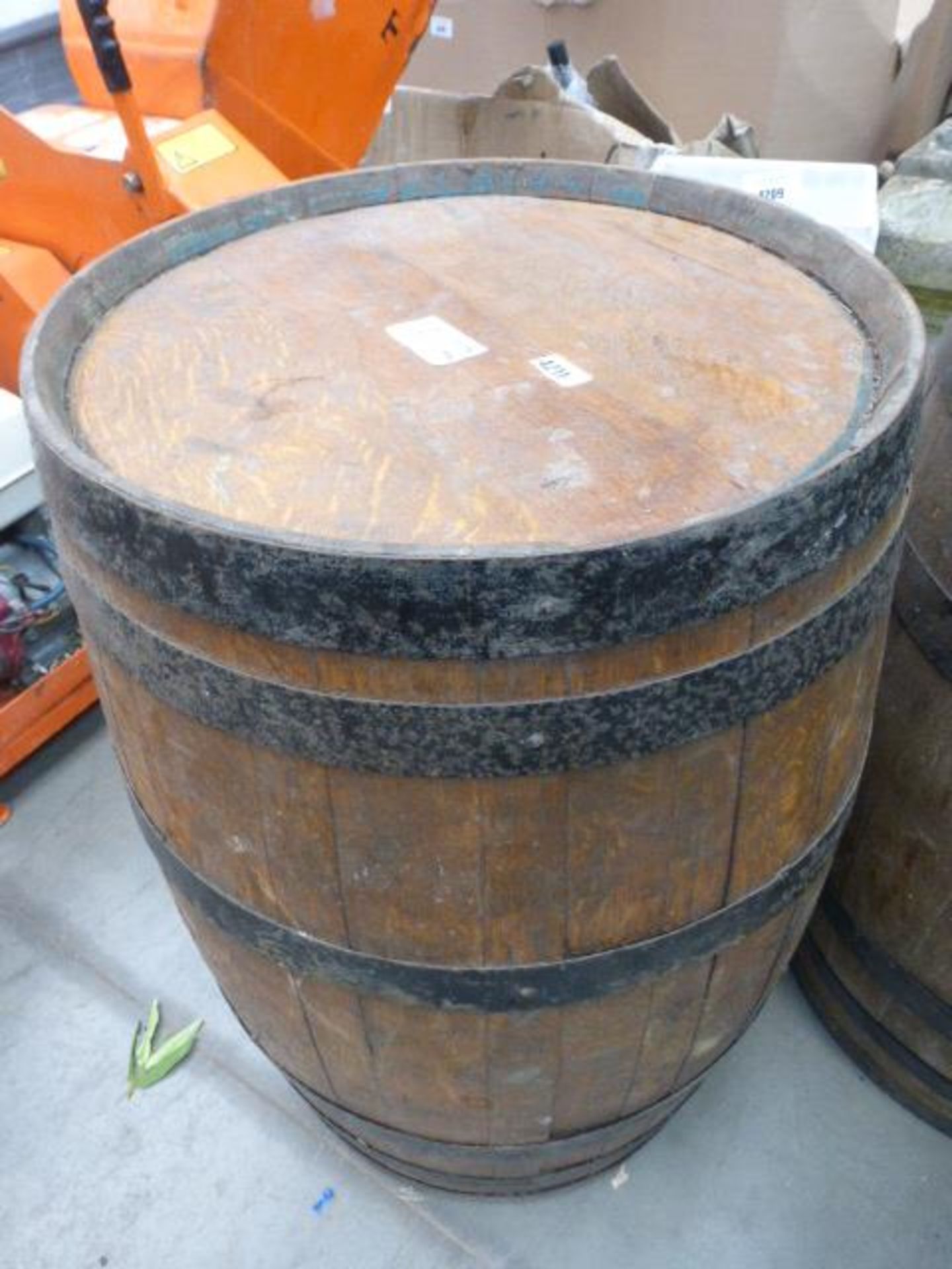 Large wooden barrel