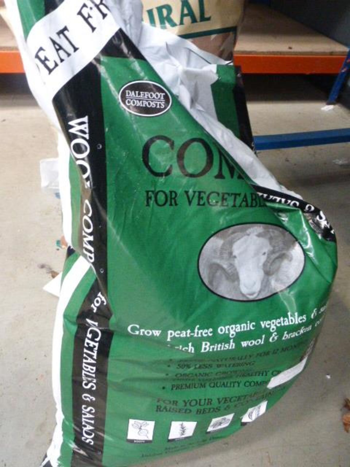 Bag of compost, bag of rock salt and a bag of natural cocoa - Image 2 of 4