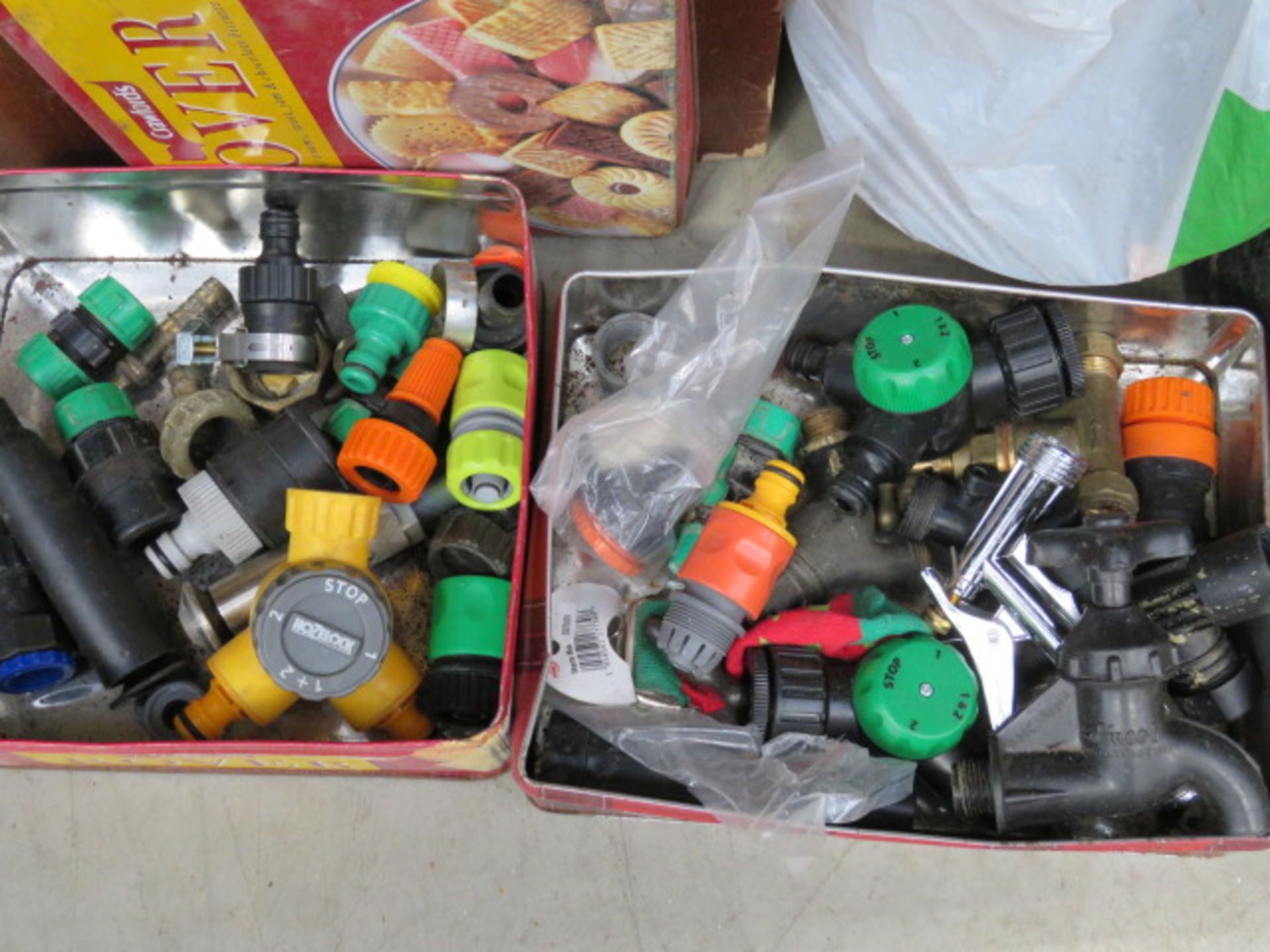 3/4 of an underbay of items to inc. Halogen lights, toolbag containing grease gun, pot riviters, - Image 2 of 4