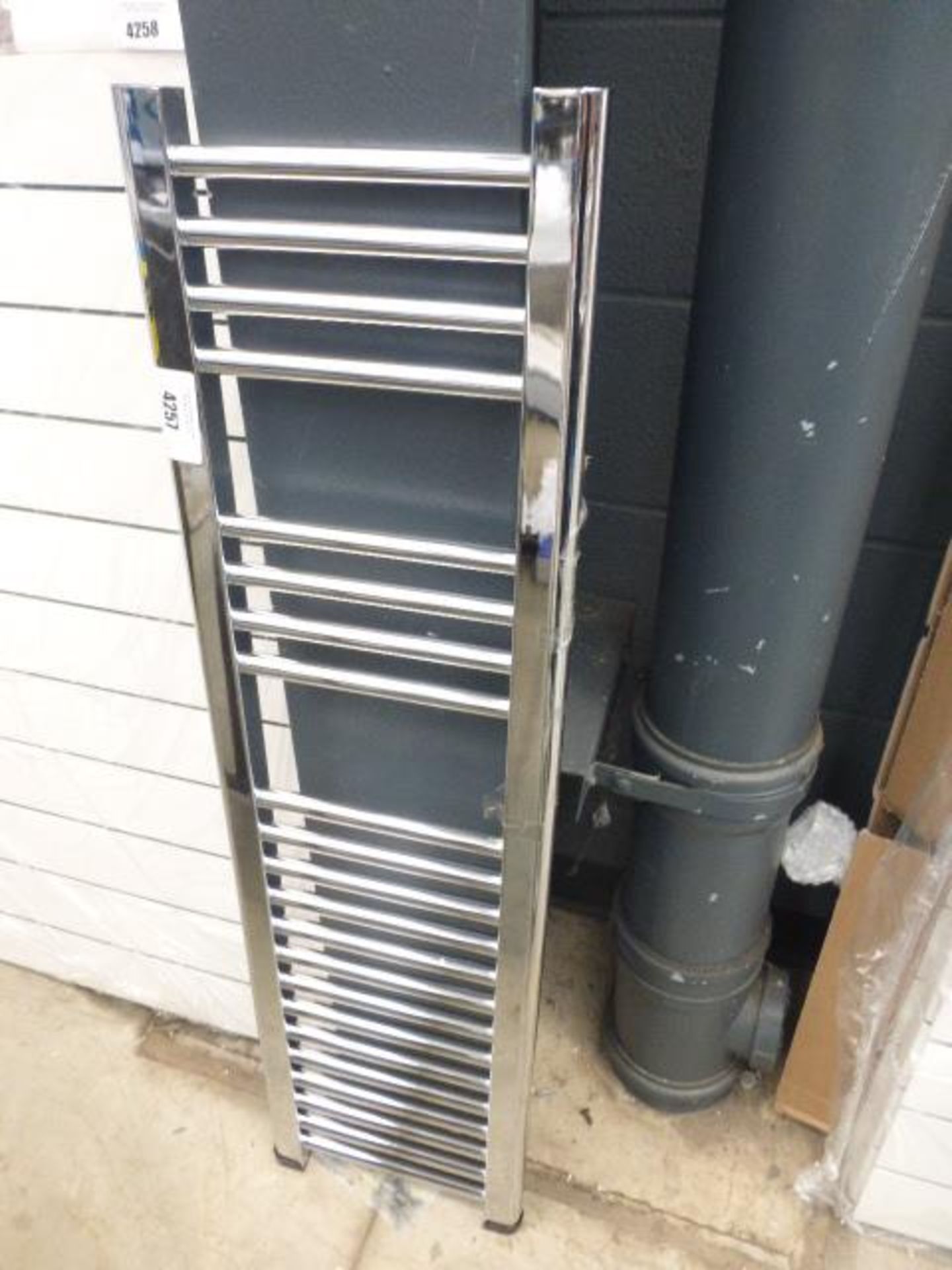 Thin chrome towel radiator