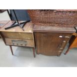 Vintage radio plus a sewing machine case