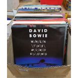 Box containing a quantity of vinyl records