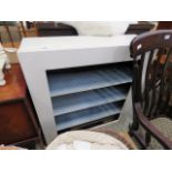 Painted open-fronted bookcase