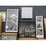3 modern wall hangings, New York city scapes