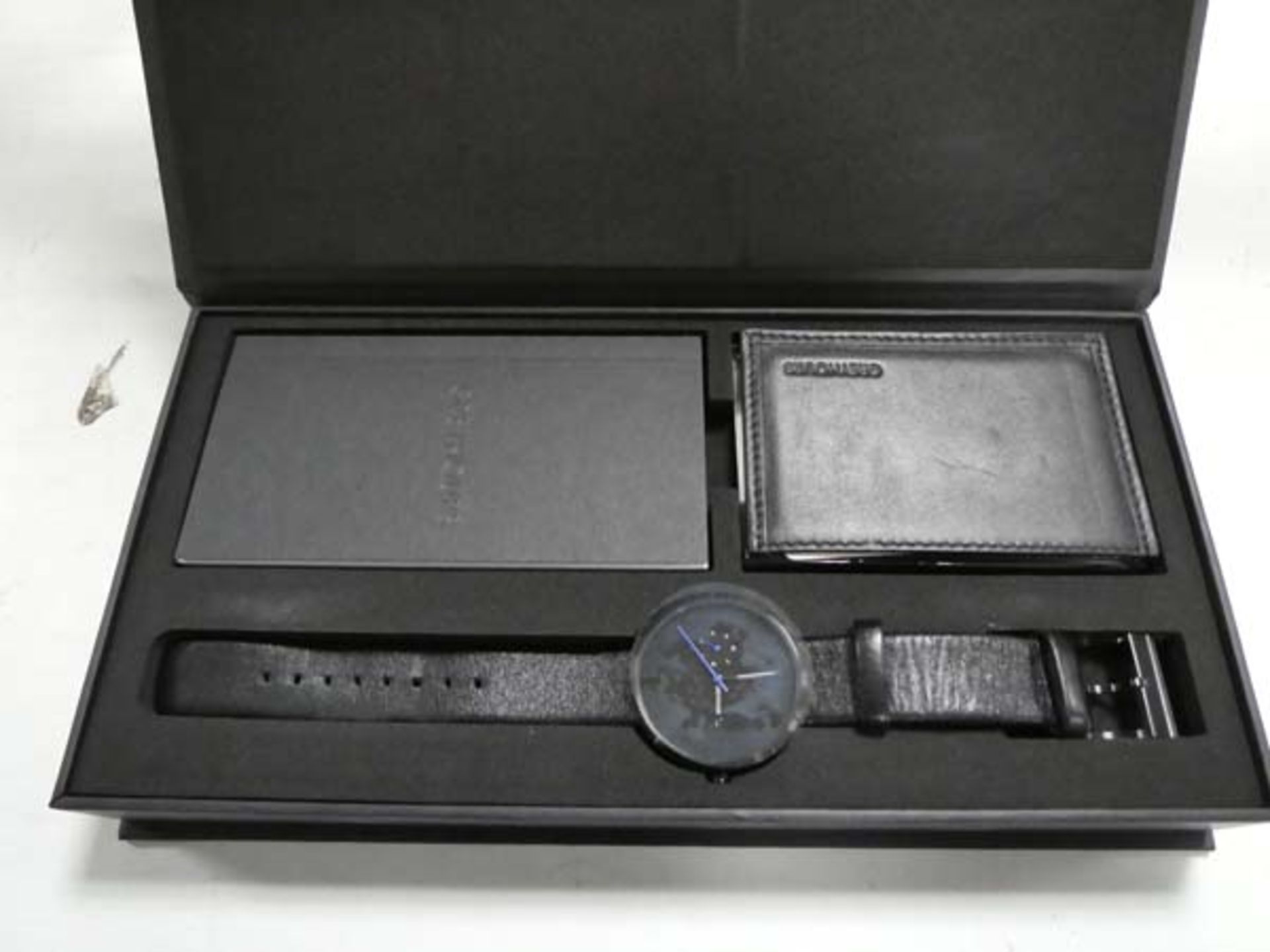 Greyhours Essential watch with leather strap and sapphire crystal glass in box