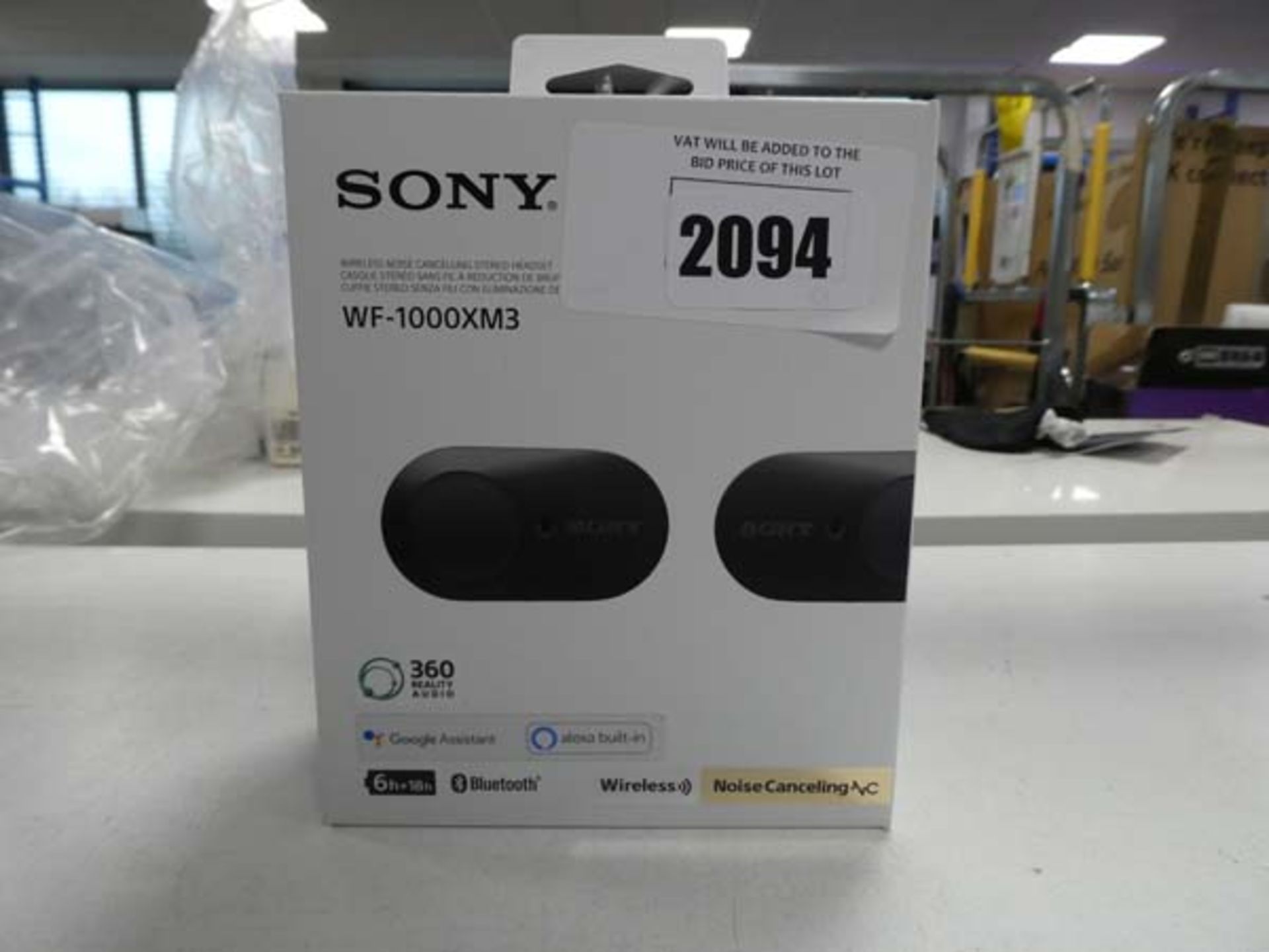 Sony WF-1000XM3 wireless noise cancelling bluetooth earbuds with charging case and box - Image 2 of 2