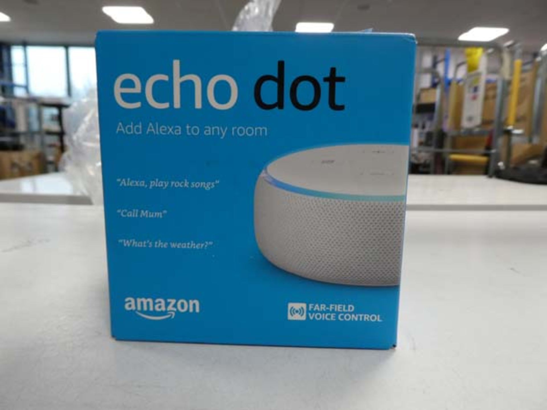 Amazon Echo Dot speaker with box