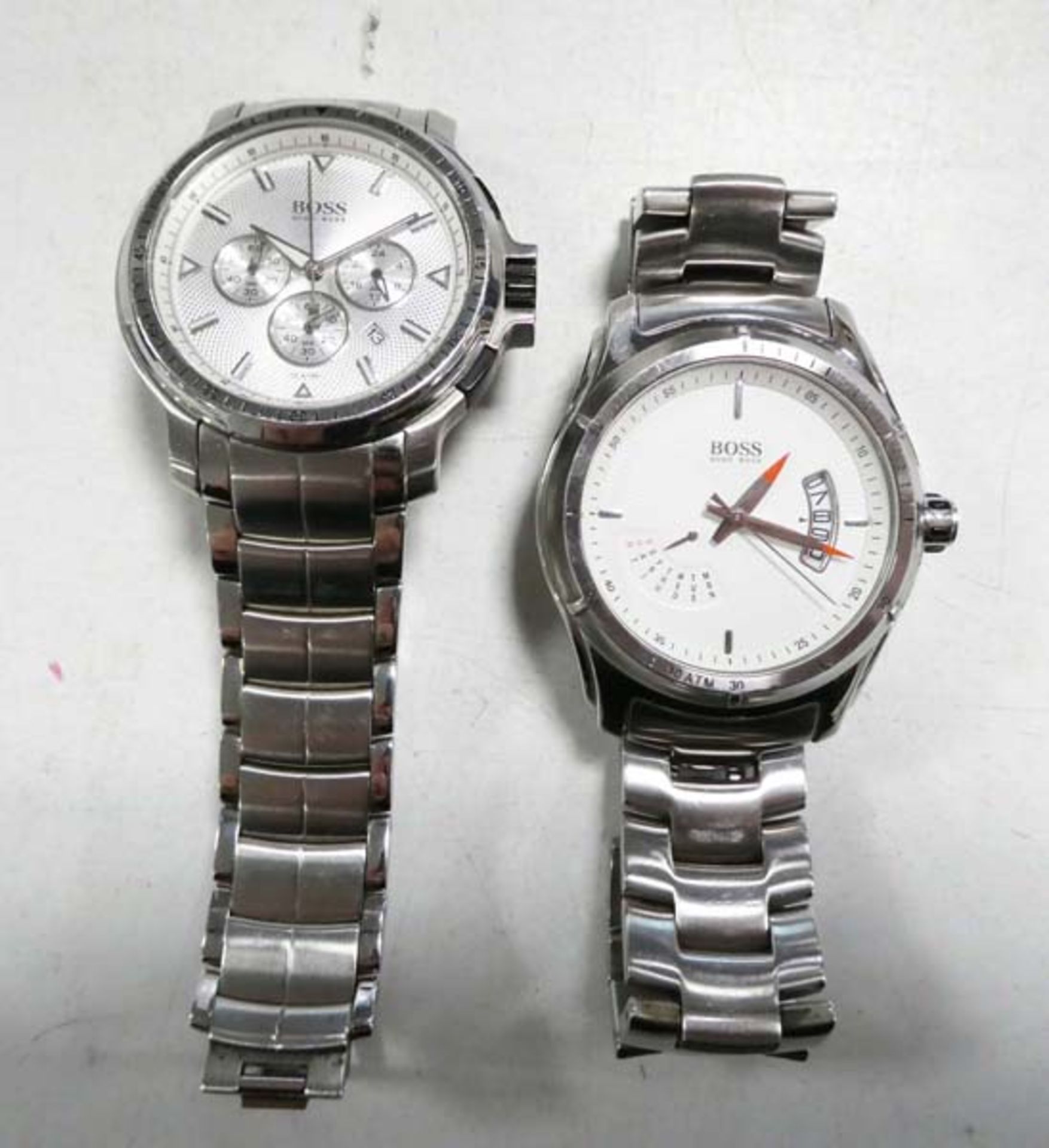 Hugo Boss chronograph and date watch with stainless steel bracelet together with another Hugo Boss