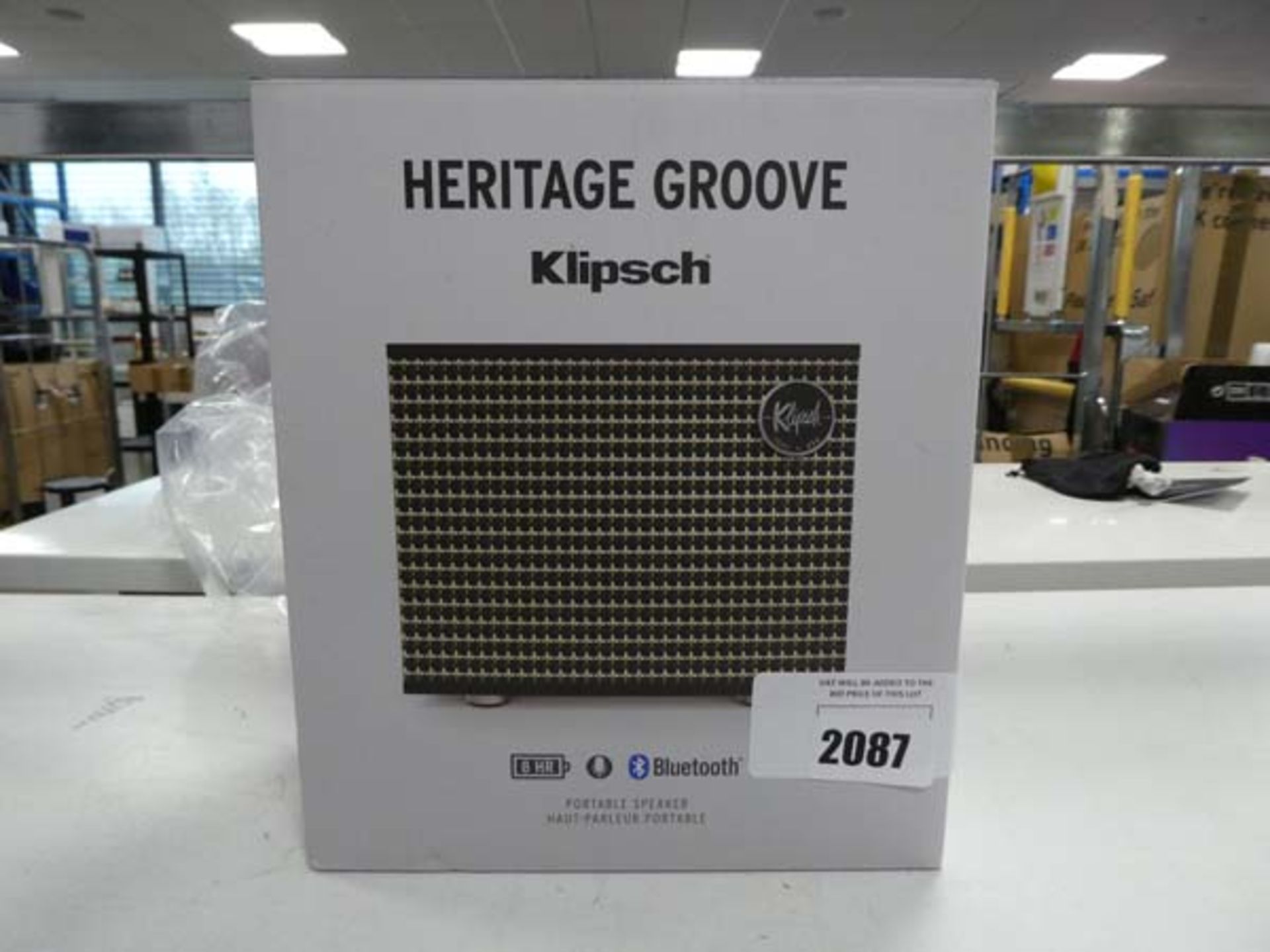 Heritage Groove Klipsch bluetooth speaker with box
