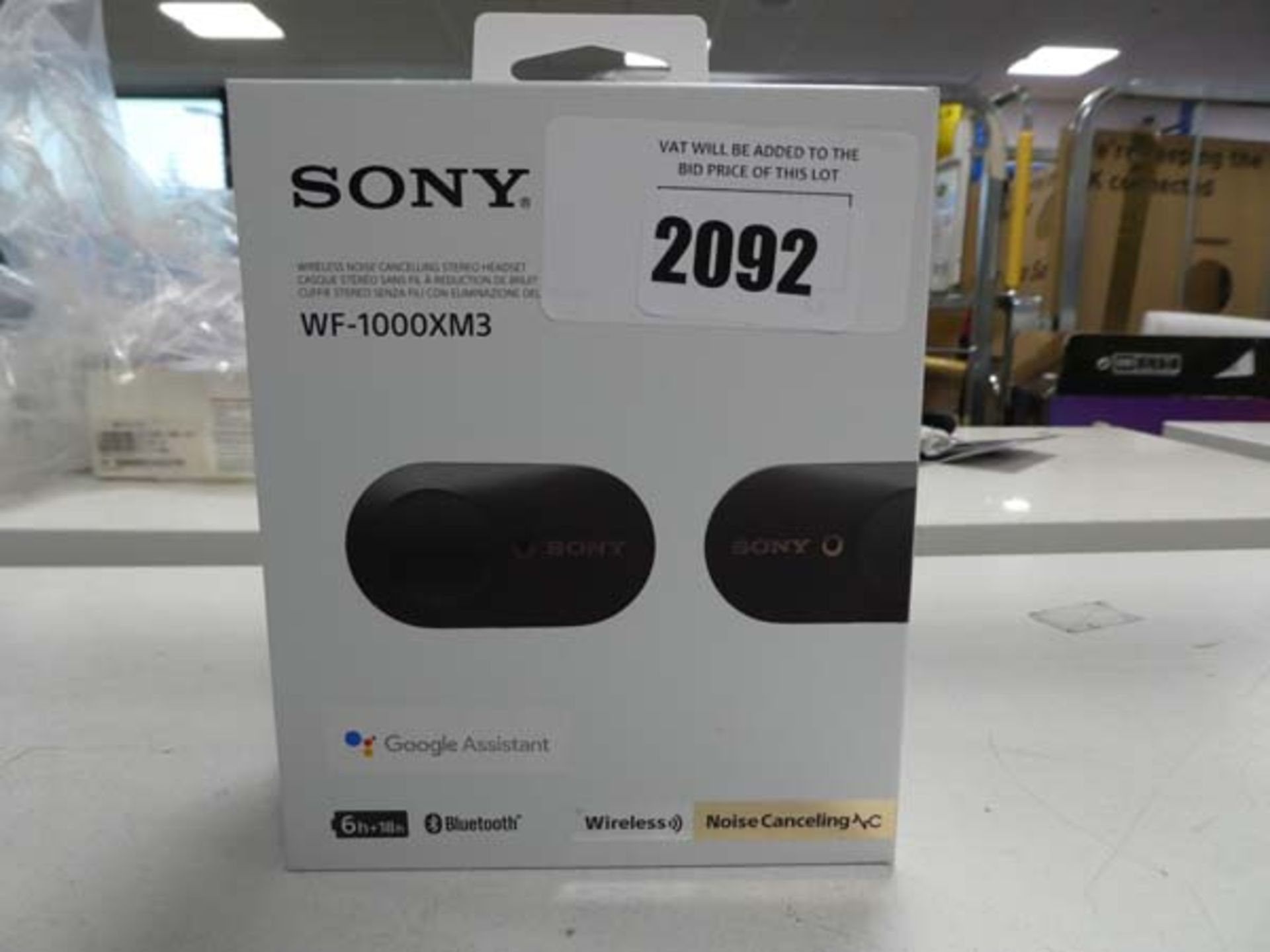 Sony WF-1000XM3 wireless noise cancelling bluetooth earbuds with charging case and box - Image 2 of 2