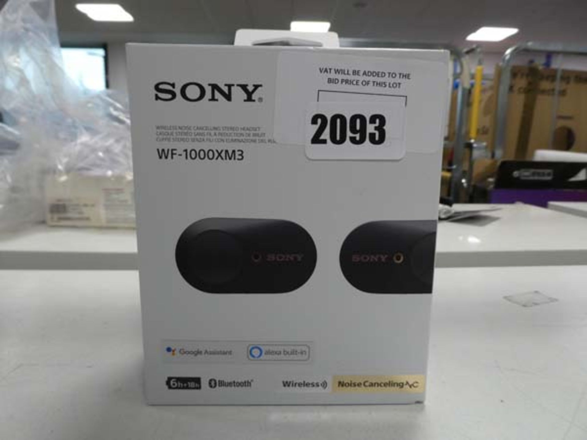 Sony WF-1000XM3 wireless noise cancelling bluetooth earbuds with charging case and box - Image 2 of 2