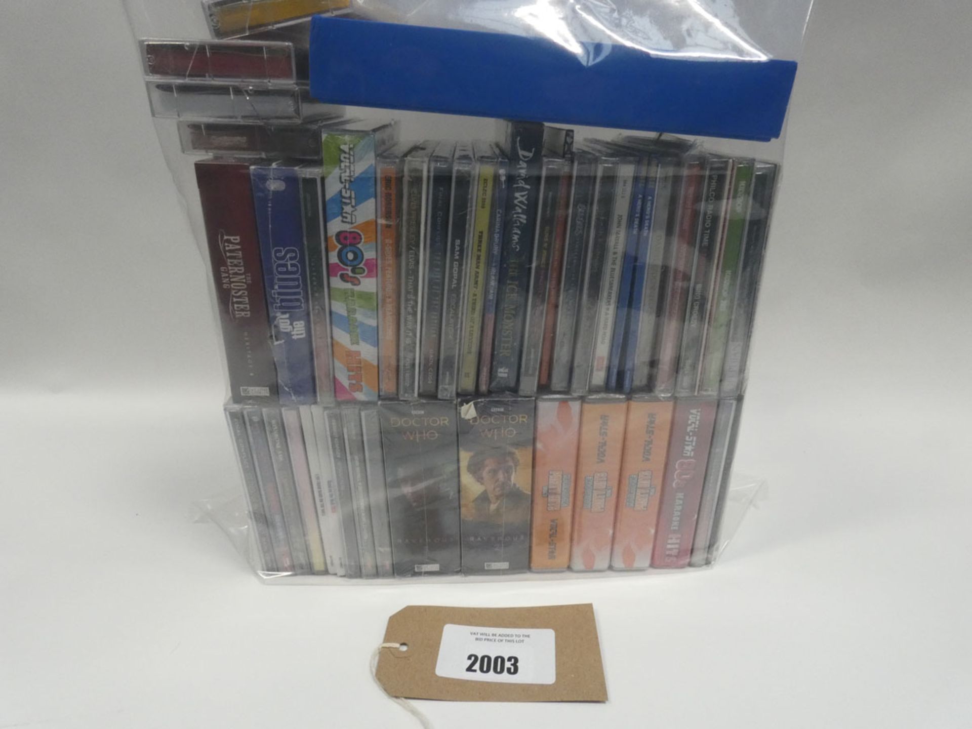 Bag containing quantity of music CD albums