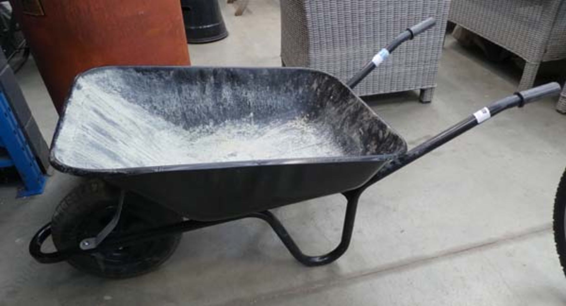 Black wheelbarrow