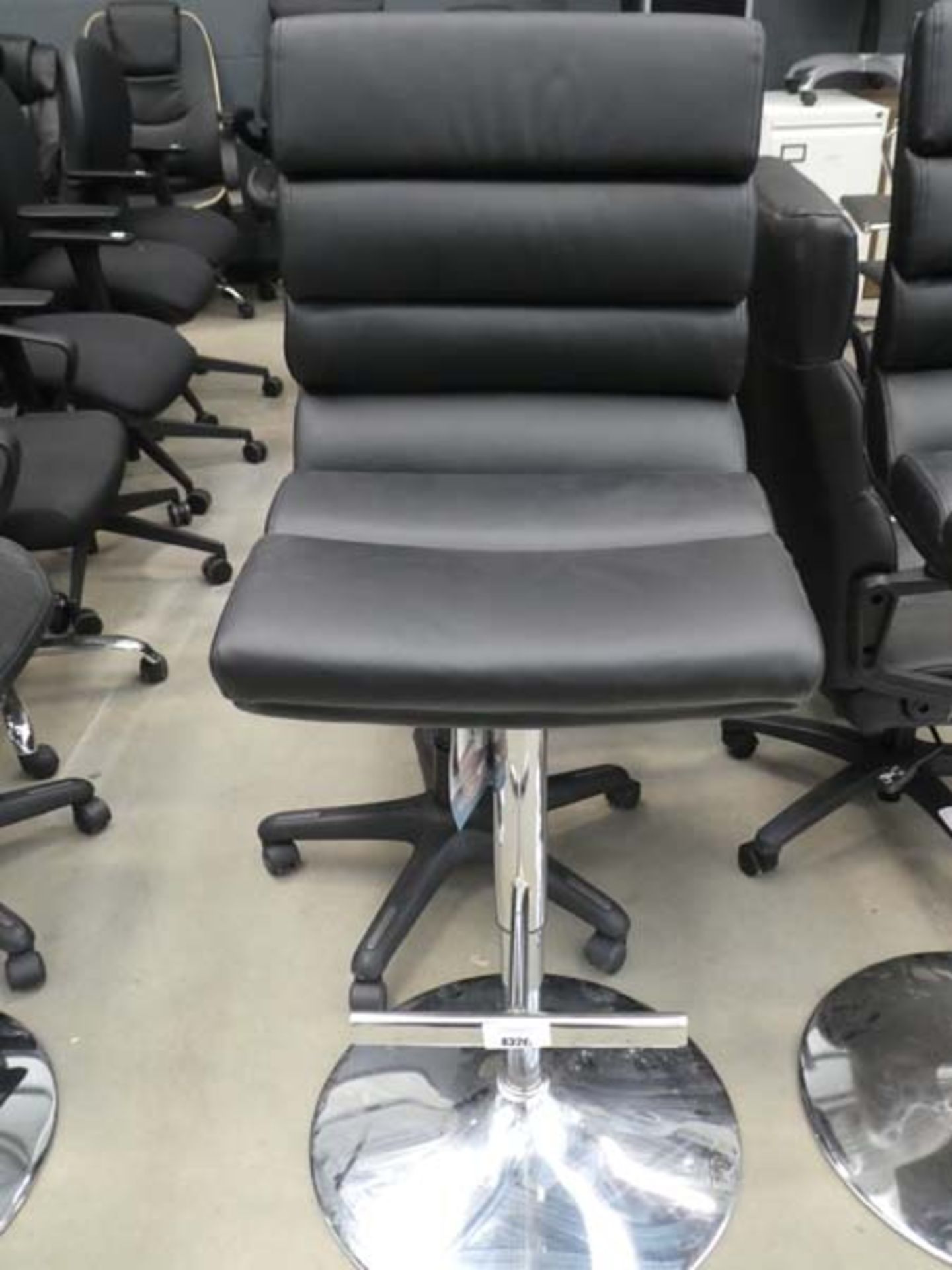 Black chrome based bar stool