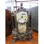 Modern ornate style French mantle clock with metal case