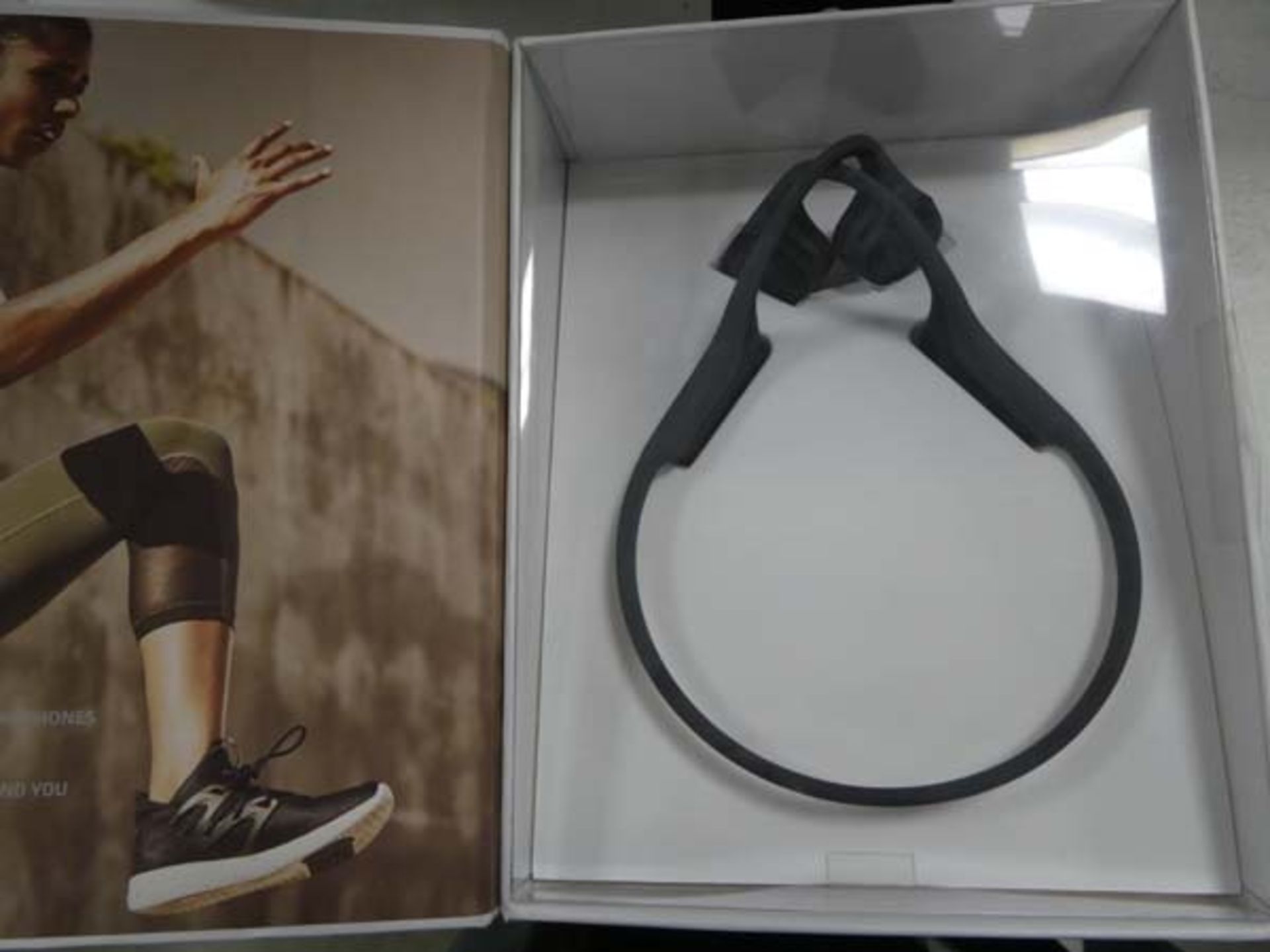 Aftershokz Air wireless bone conduction headphones in box