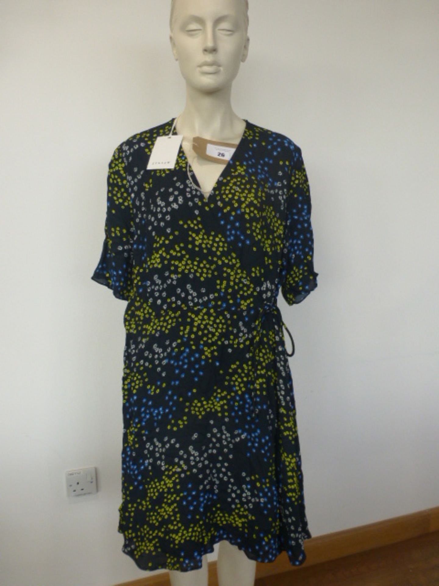 Jigsaw ladies animal floral wrap dress size 16