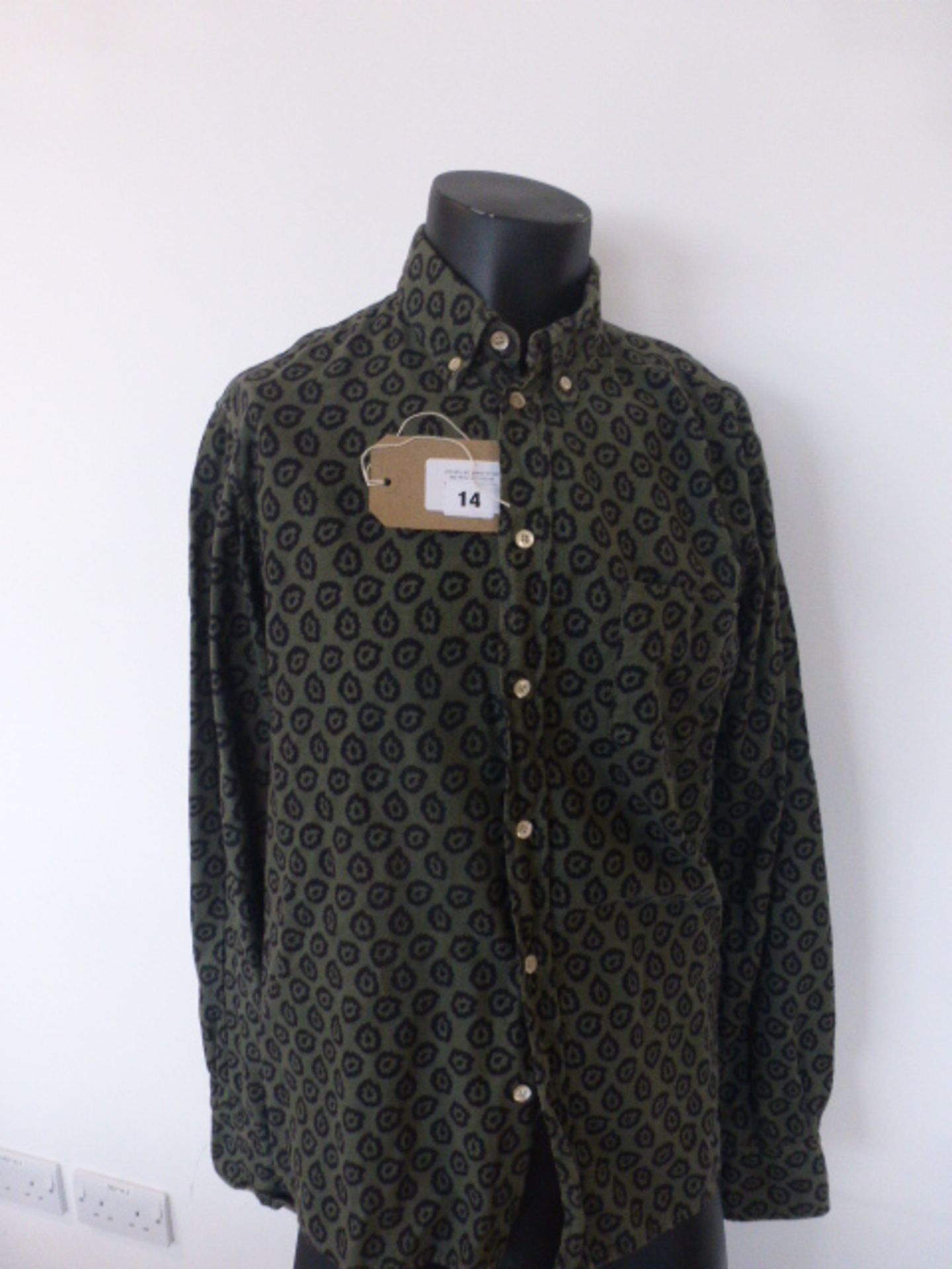 Maison Kitsune soft touch shirt in green size 41