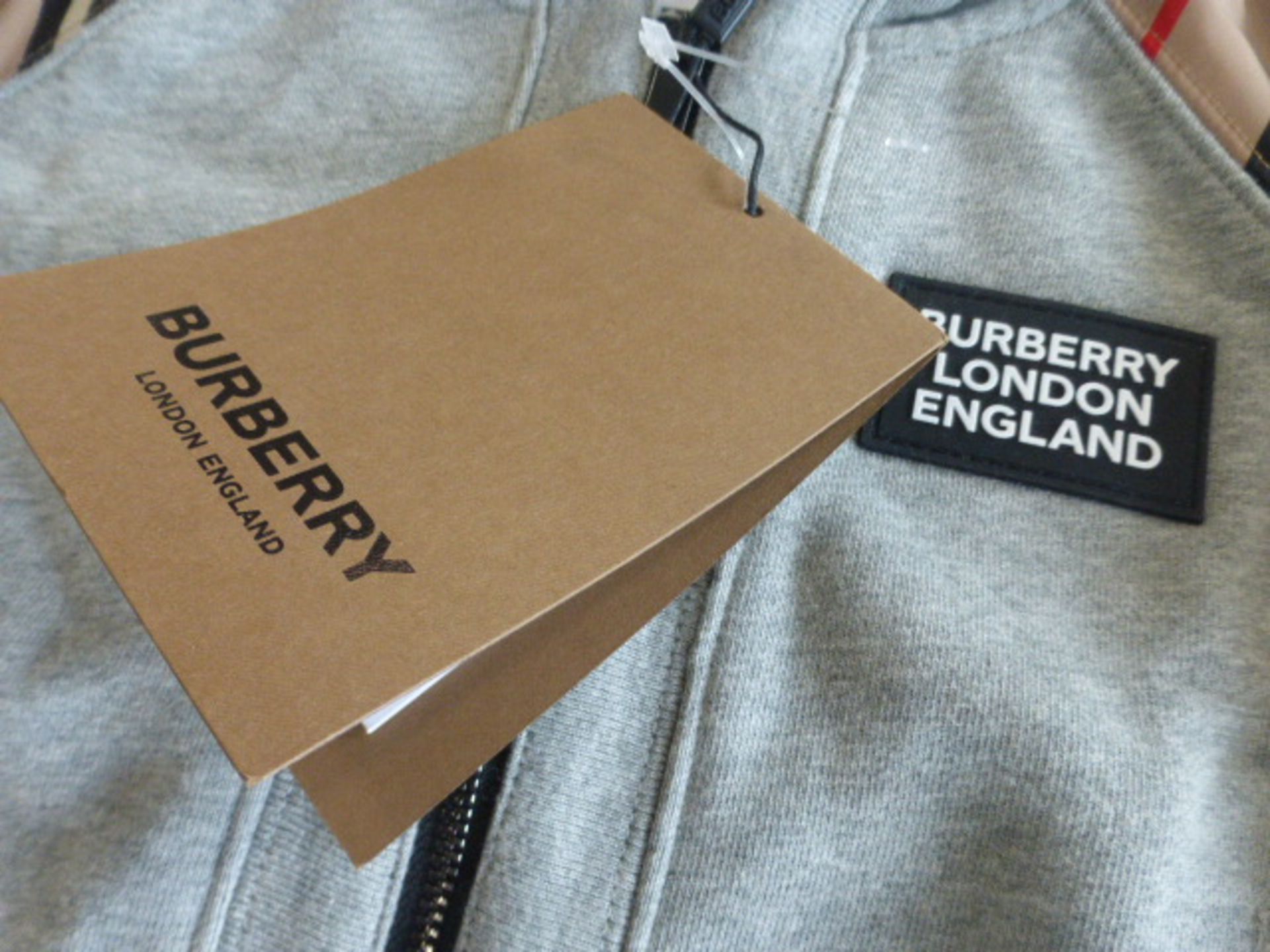 Burberry London England hamilton icon stripe panel cotton hoodie size 18 months - Image 2 of 4