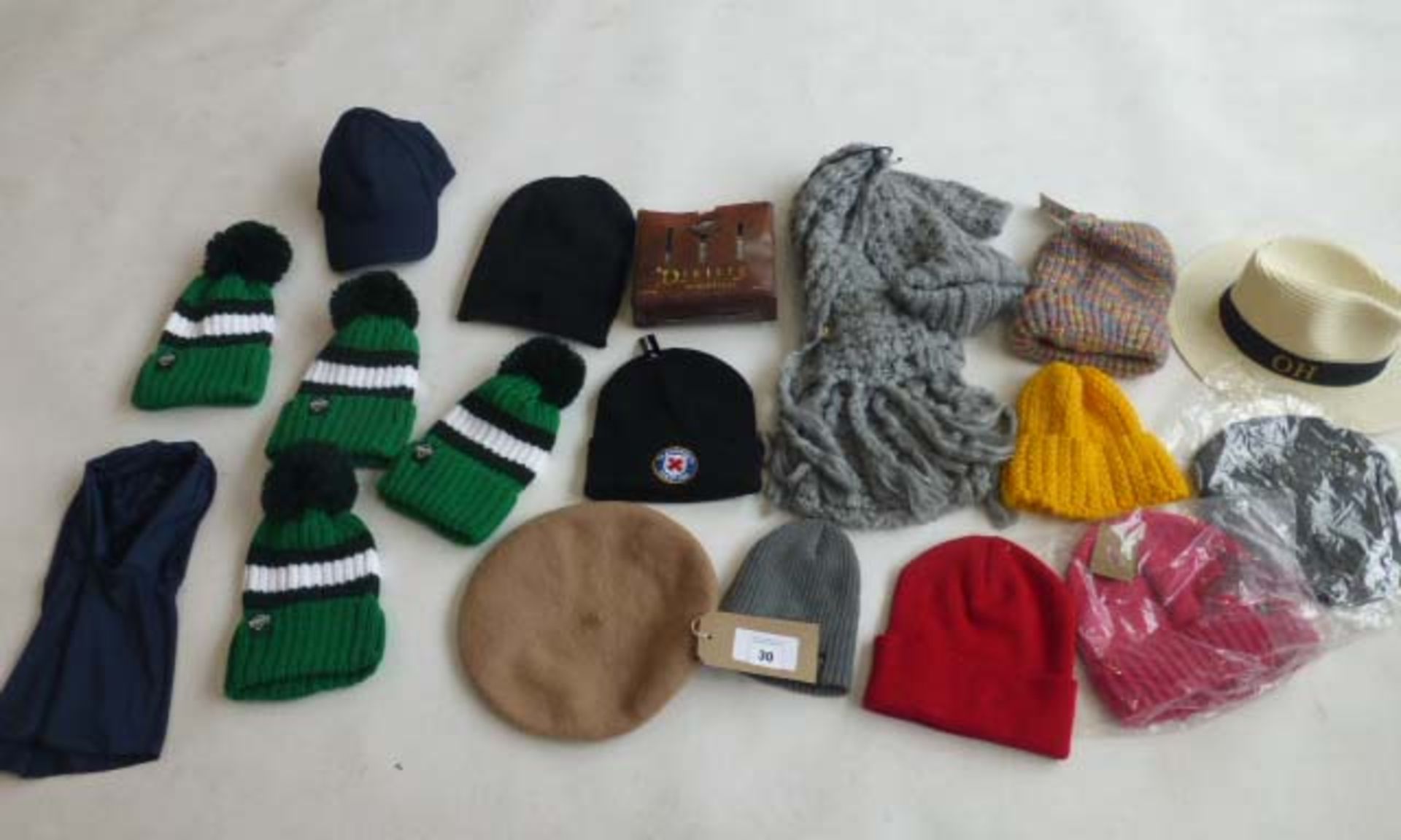 Selection of mixed style hats