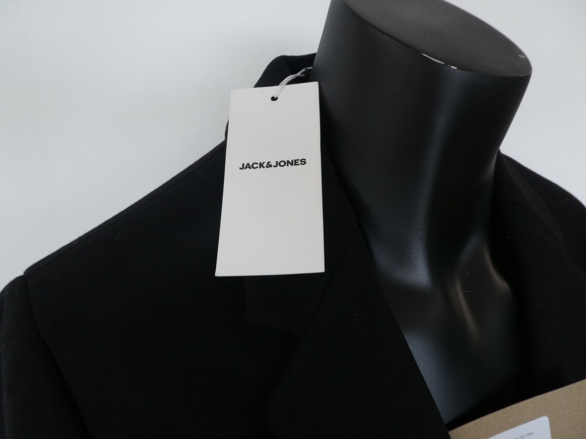 Jack & Jones wool blend coat in black size S - Image 2 of 2