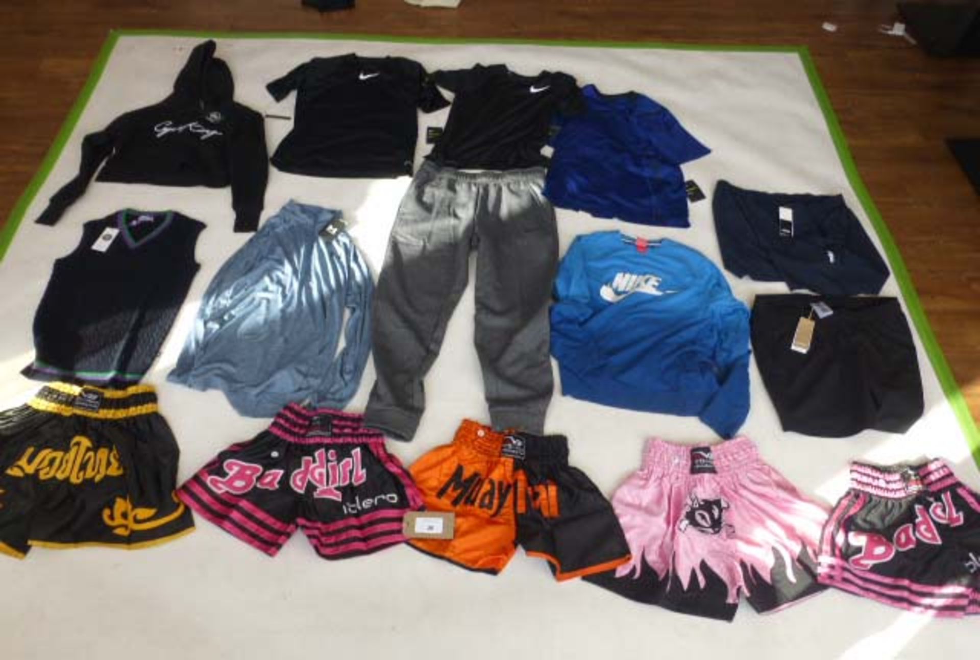 Selection of sportswear to include Under Armour, Nike, Adidas, etc